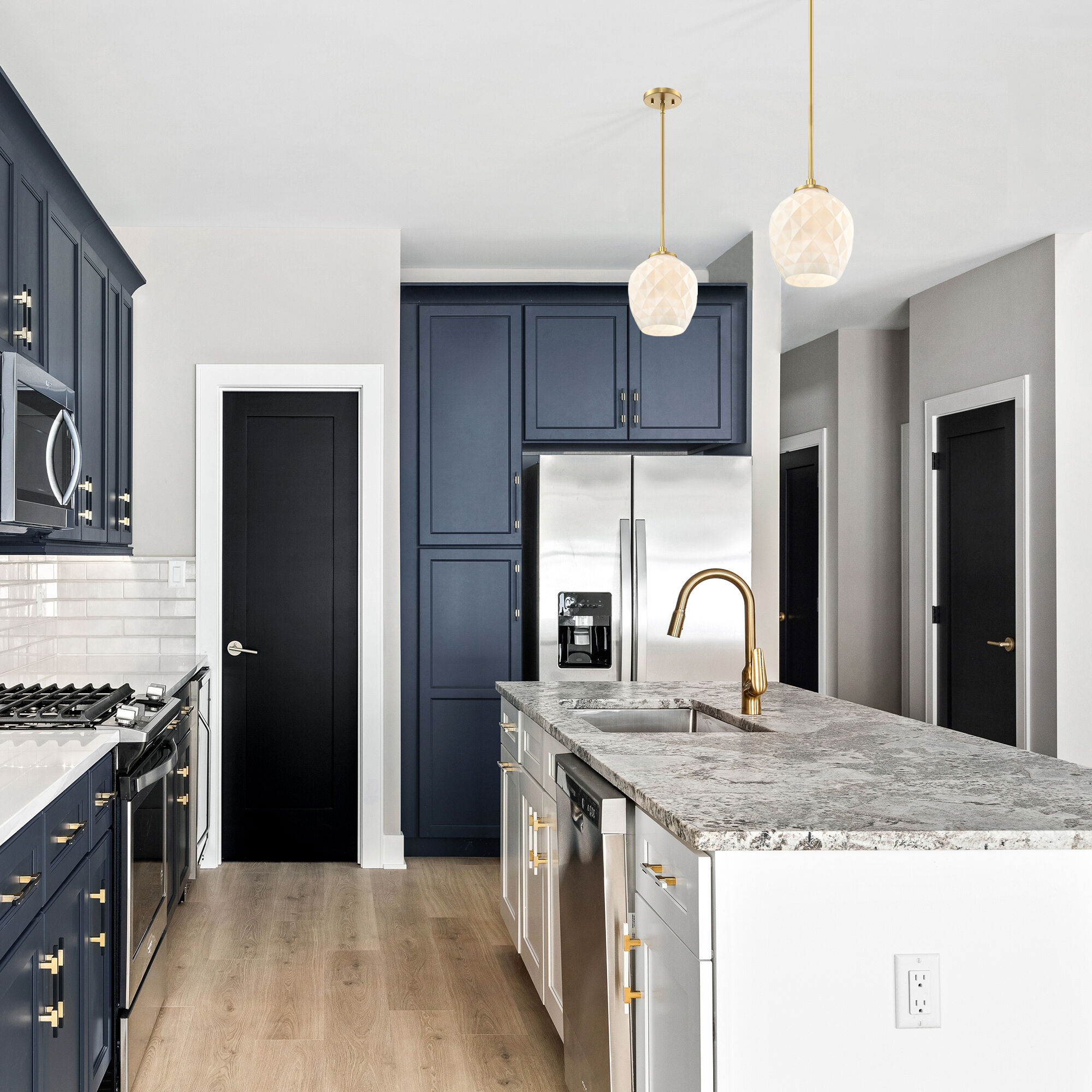 Dita 1 Light 9 inch Brushed Gold Pendant Ceiling Light